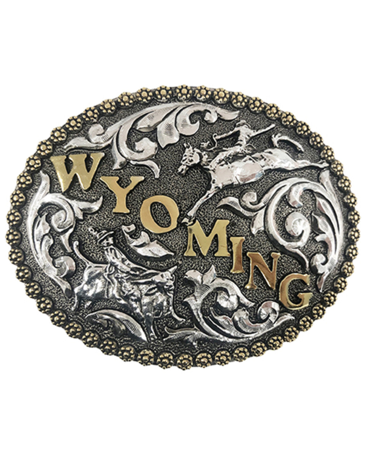 Wyoming Bronco & Bull Riders Belt Buckle