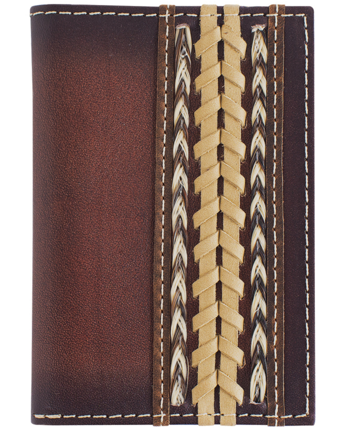Men's Braided Horsehair Leather Bifold Wallet