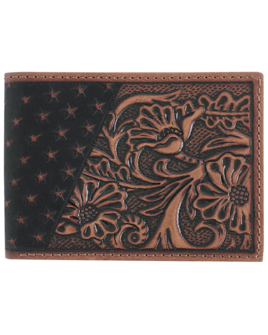 Men's Americana Tooled Leather Bifold Wallet