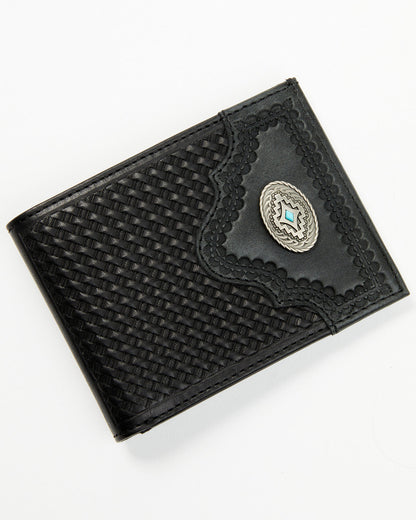 Men's Dwight Basketweave Tooled Bifold Wallet