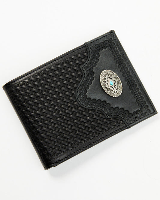 Men's Dwight Basketweave Tooled Bifold Wallet