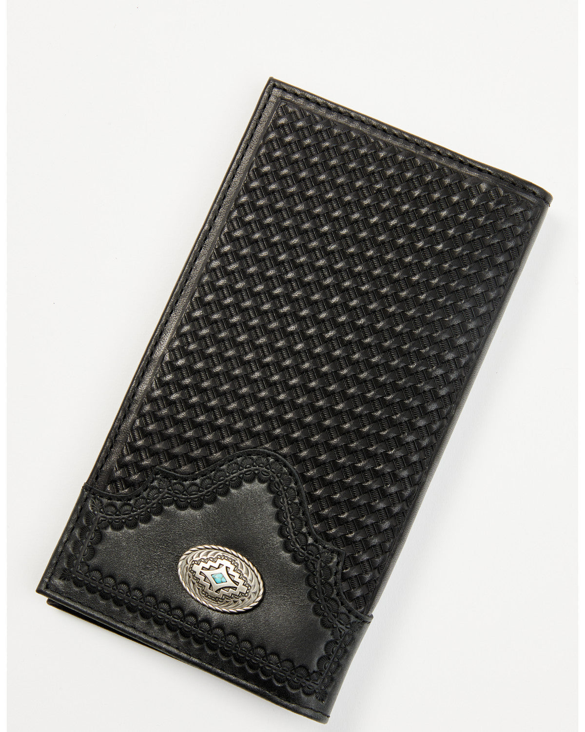 Men's Dwight Basketweave Tooled Rodeo Wallet