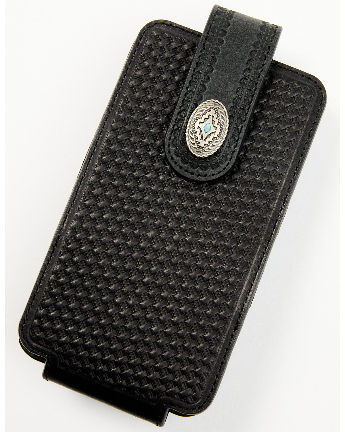Men's Dwight Basketweave Tooled Cellphone Case