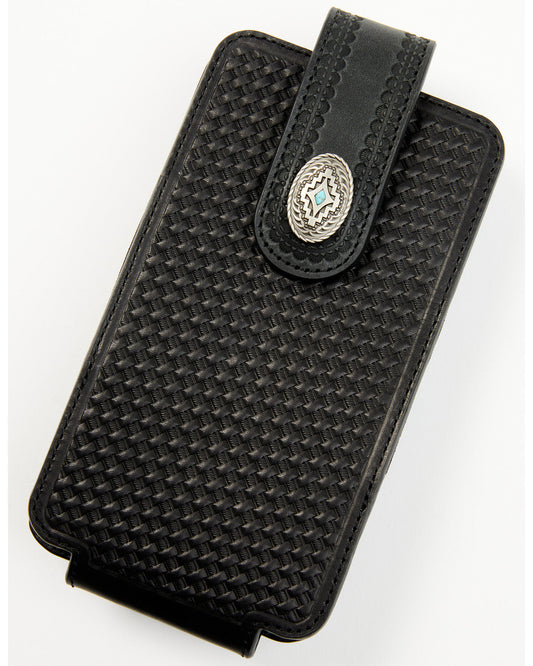 Men's Dwight Basketweave Tooled Cellphone Case
