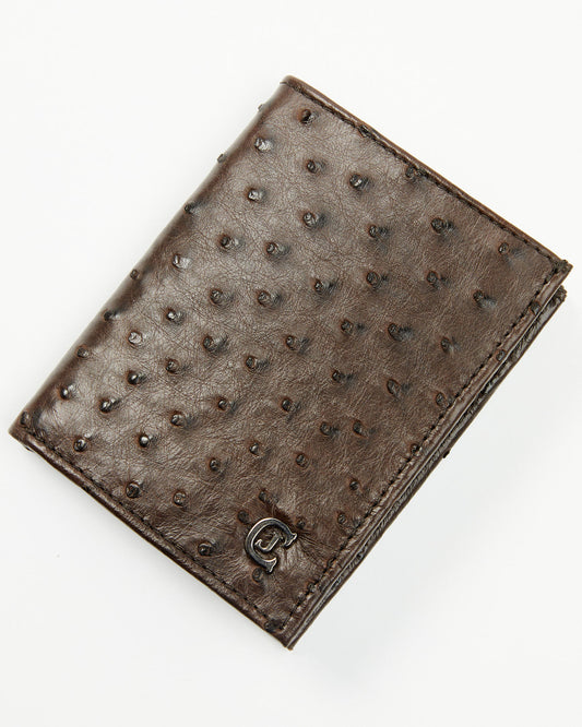 Black 1978™ Men's Dawson Exotic Full-Quill Ostrich Bifold W