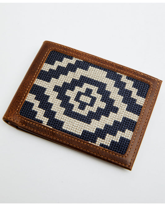 Men's Southwestern Woven Leather Bi-Fold Wallet
