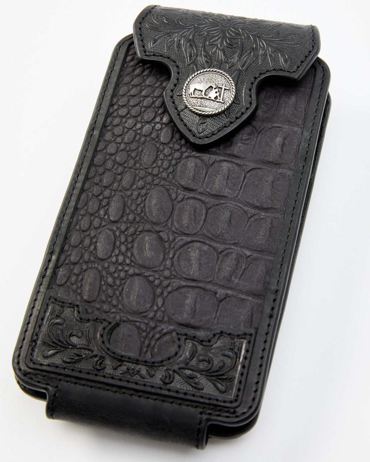 Men's Crocodile Embossed Cell Phone Case