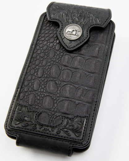 Men's Crocodile Embossed Cell Phone Case