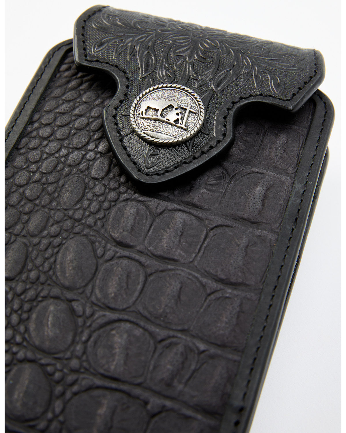 Men's Crocodile Embossed Cell Phone Case