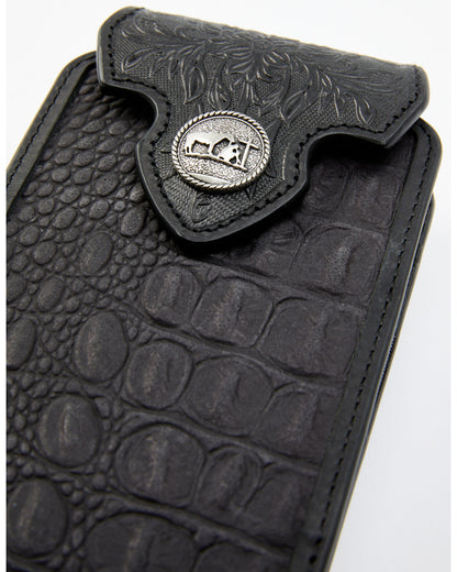 Men's Crocodile Embossed Cell Phone Case