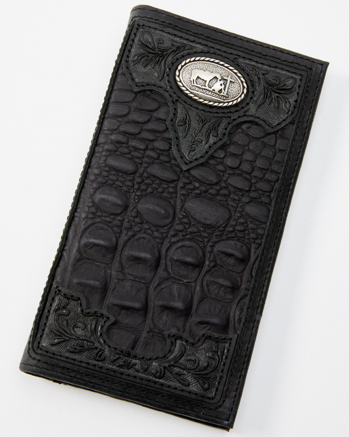 Men's Crocodile Embossed Rodeo Wallet