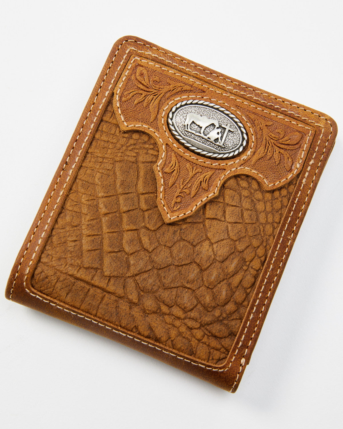 Men's Crocodile Embossed Bifold Wallet
