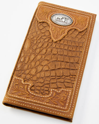 Men's Crocodile Embossed Rodeo Wallet