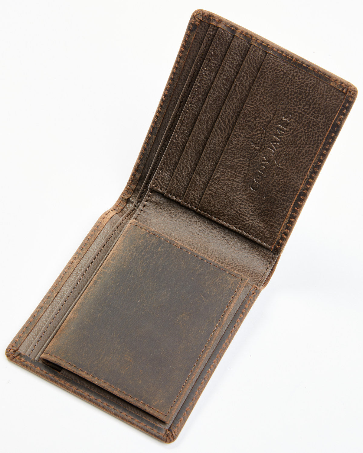 Men's Brown Mexico Slash Bifold Leather Wallet