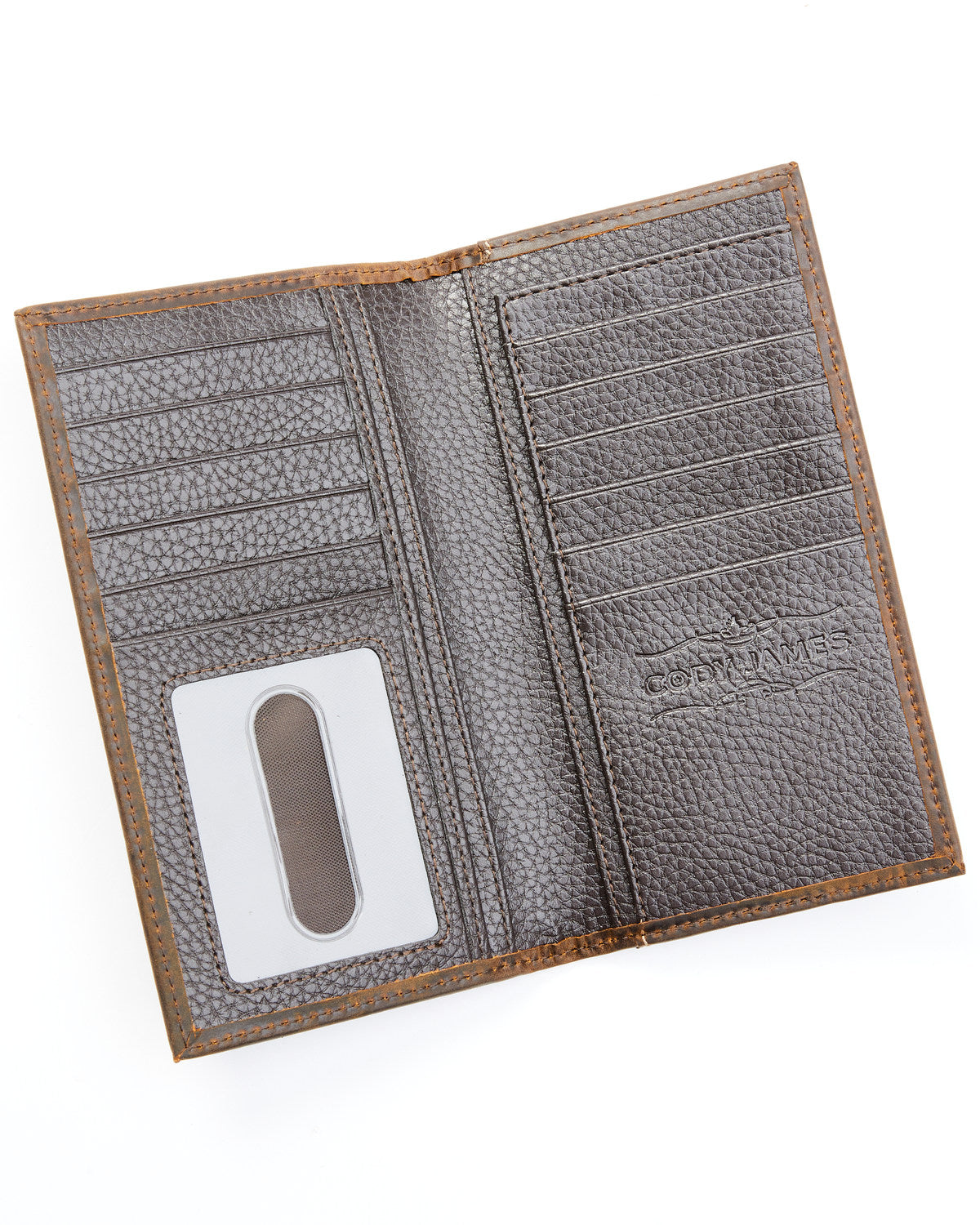 Men's Bi-Fold Crocodile Print Embossed Rodeo Wallet