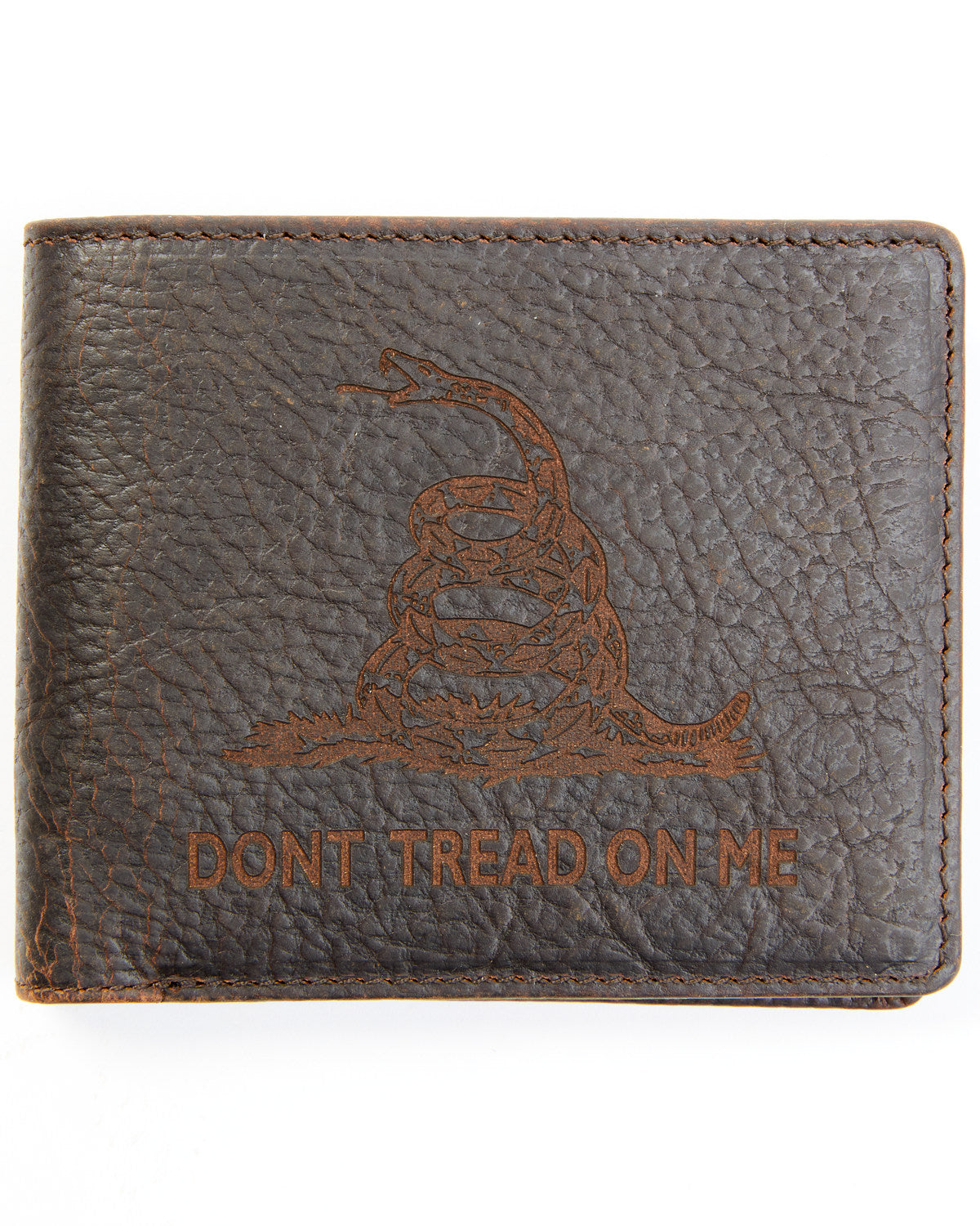 Men's Brown Don't Tread on Me Bifold Wallet