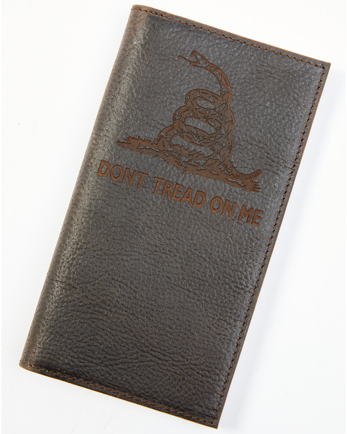 Men's Brown Don't Tread on Me Rodeo Leather Wallet