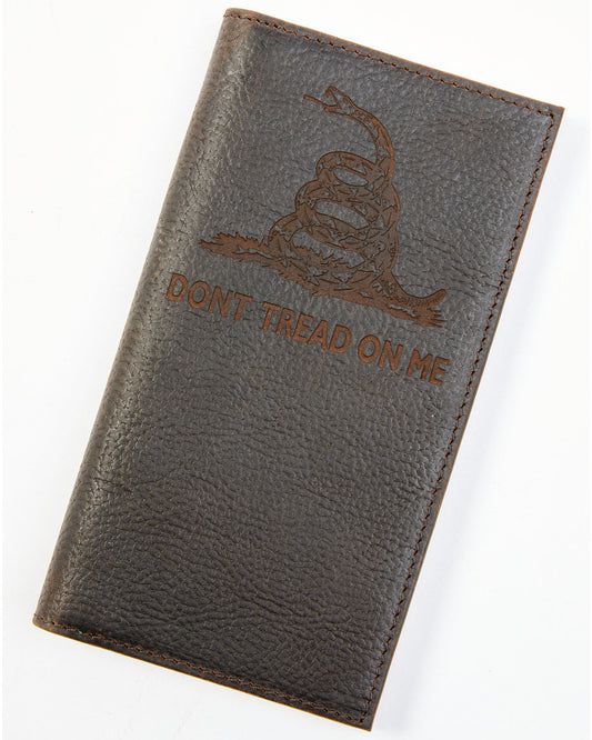 Men's Brown Don't Tread on Me Rodeo Leather Wallet