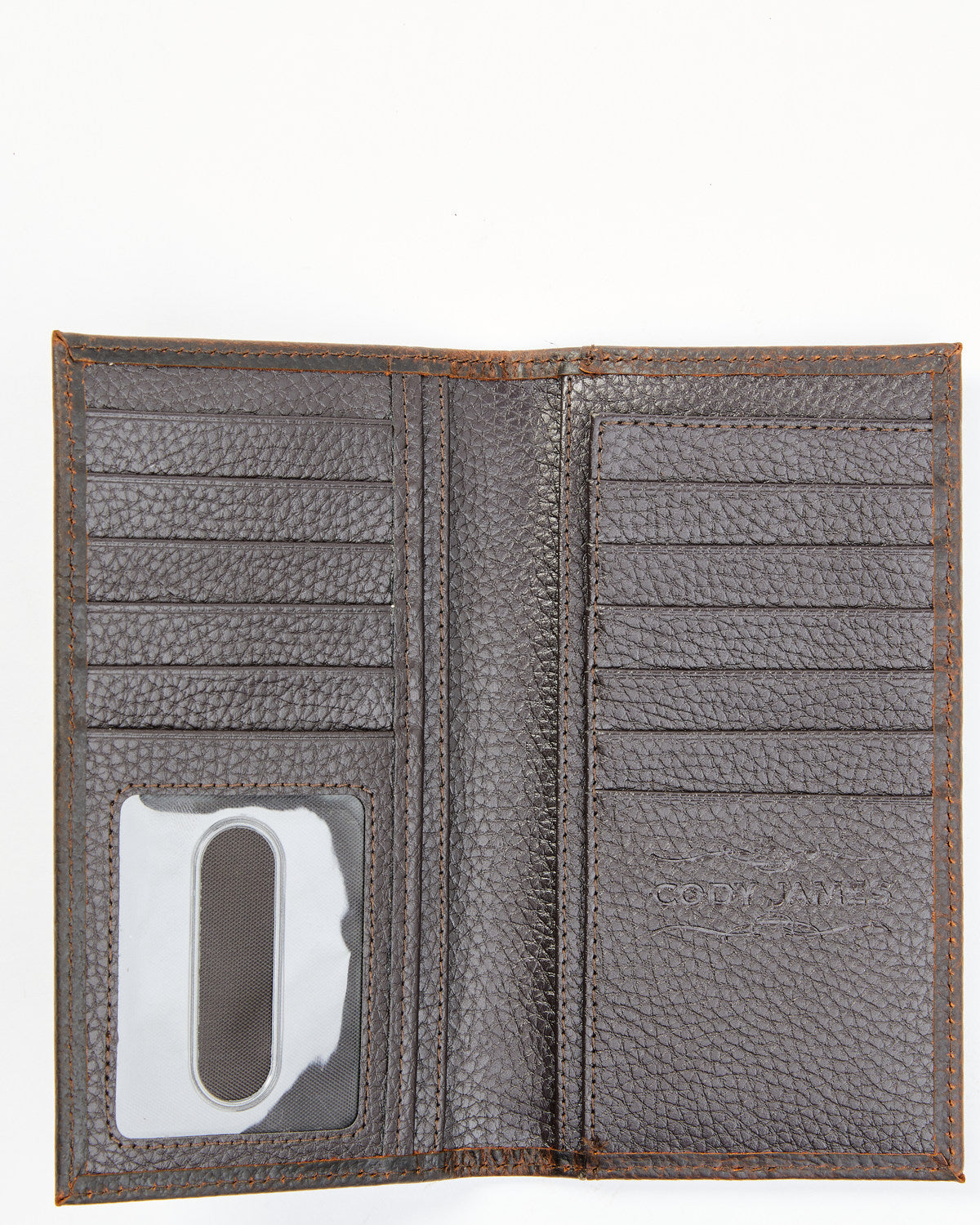 Men's Brown Don't Tread on Me Rodeo Leather Wallet