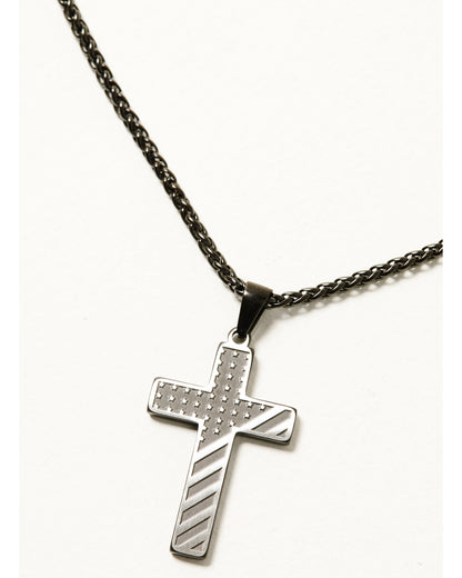 Men's Flag Cross Necklace
