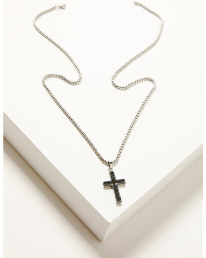 Men's Oxidized Cross Necklace