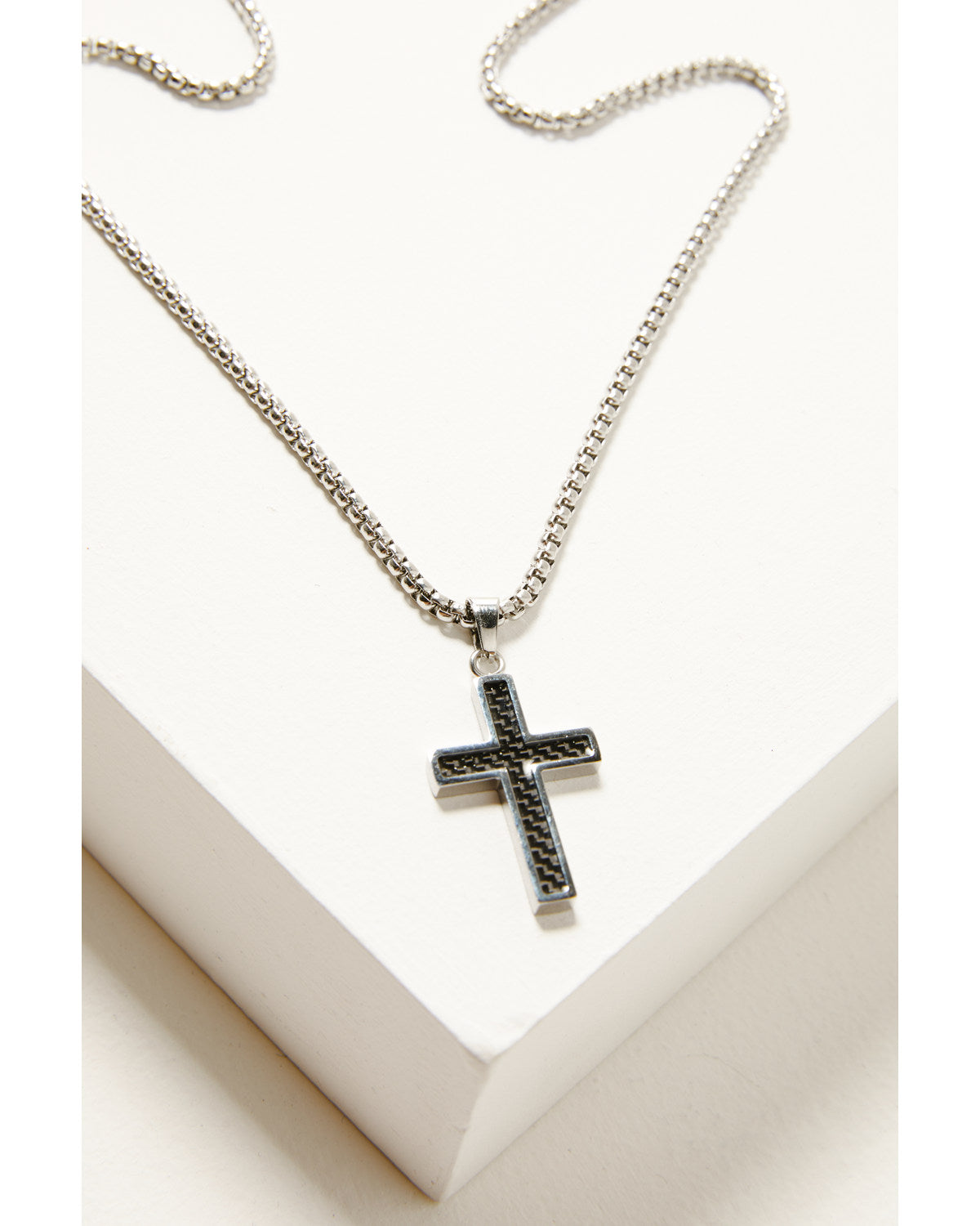 Men's Oxidized Cross Necklace