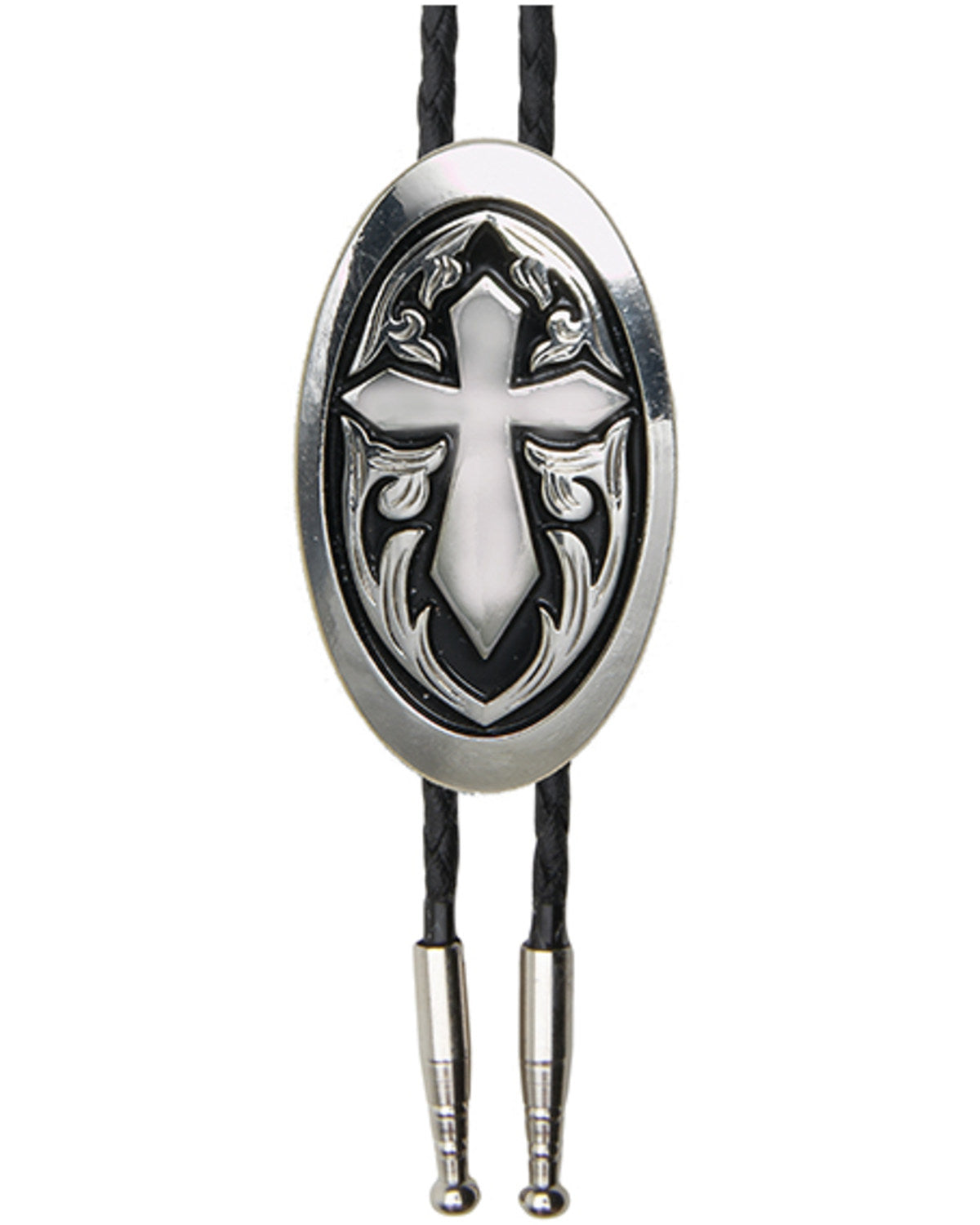 Men's Oval Cross Bolo Tie