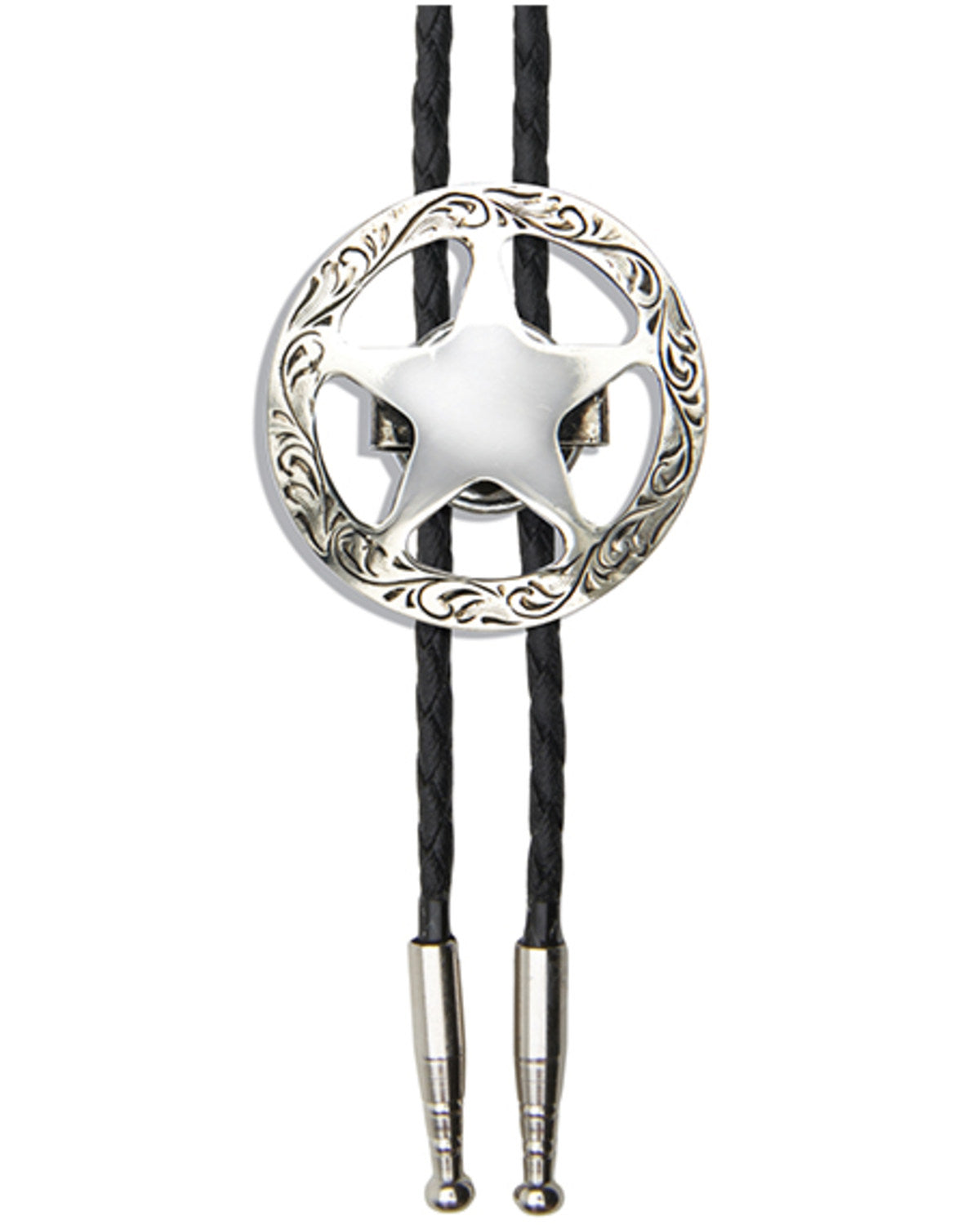 Men's Silver Sheriff's Star Bolo Tie