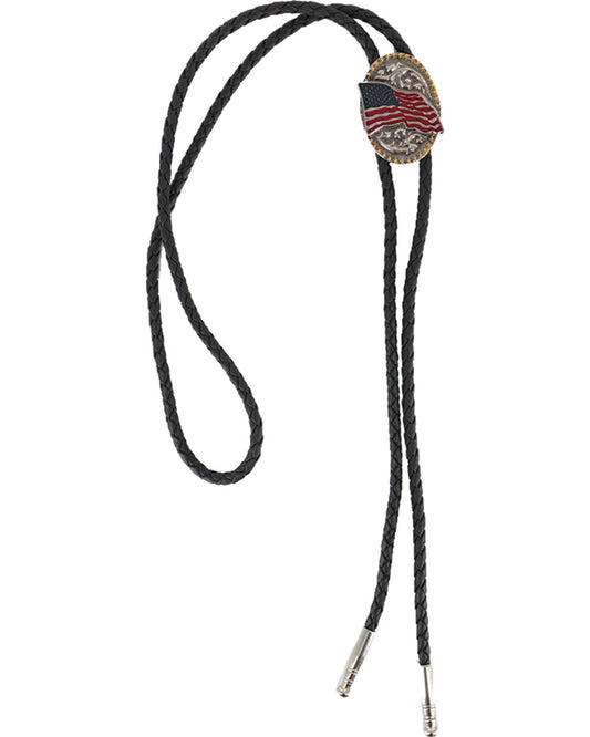 Men's American Flag Bolo Tie