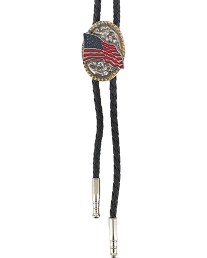 Men's American Flag Bolo Tie