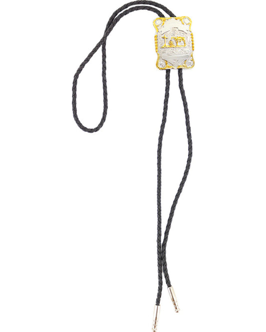 Men's Horse and Cross Bolo Tie