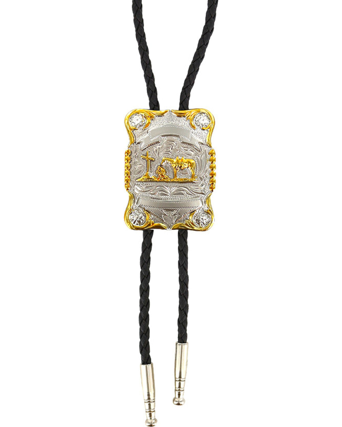 Men's Horse and Cross Bolo Tie