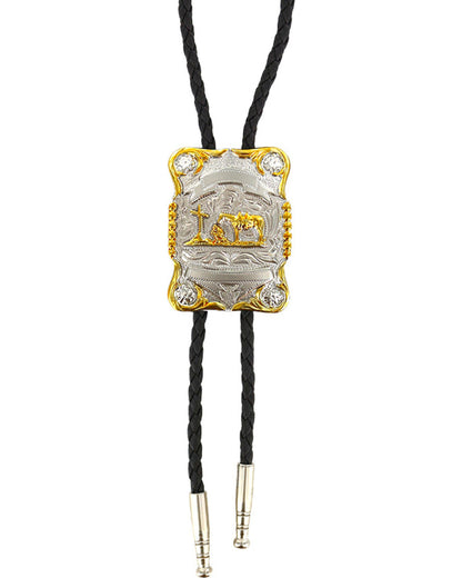 Men's Horse and Cross Bolo Tie