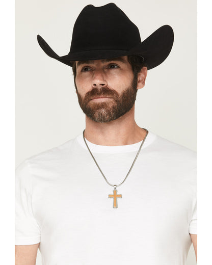 Men's Two-Toned Cross Necklace