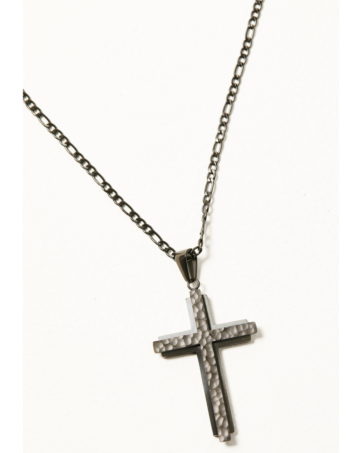 Men's Textured Cross Necklace