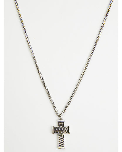 Men's Flag Cross Necklace