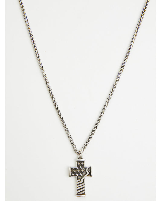 Men's Flag Cross Necklace