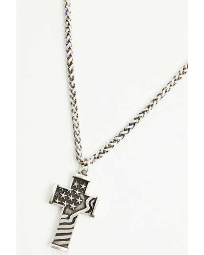 Men's Flag Cross Necklace