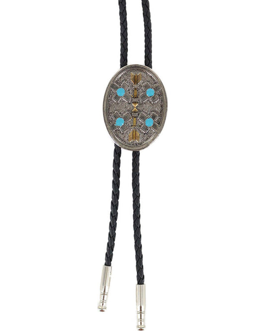 Men's Oval Arrows Bolo Tie