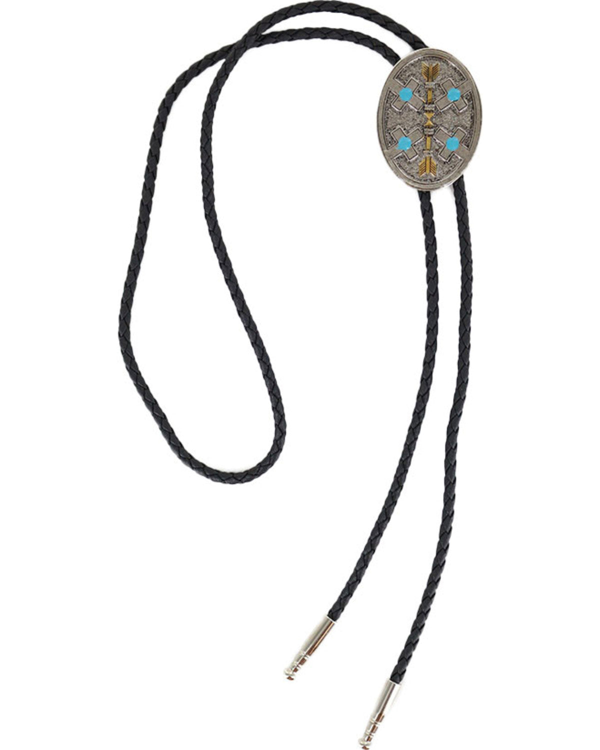 Men's Oval Arrows Bolo Tie