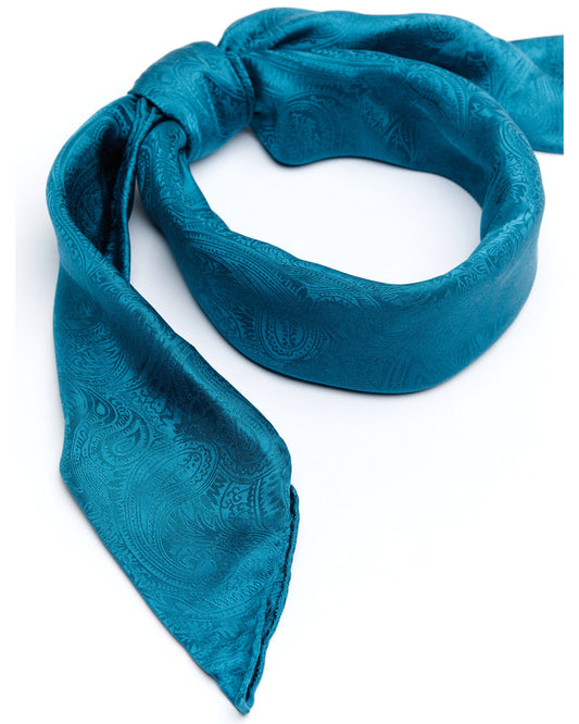 Men's Silk Jaquard Turquoise Scarf
