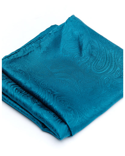 Men's Silk Jaquard Turquoise Scarf