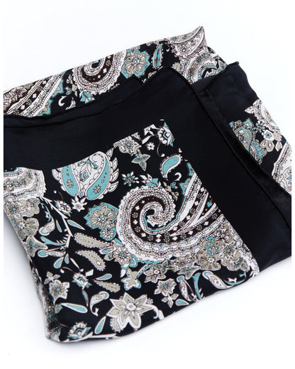 Men's Silk Navy Paisley Wild Rag Scarf