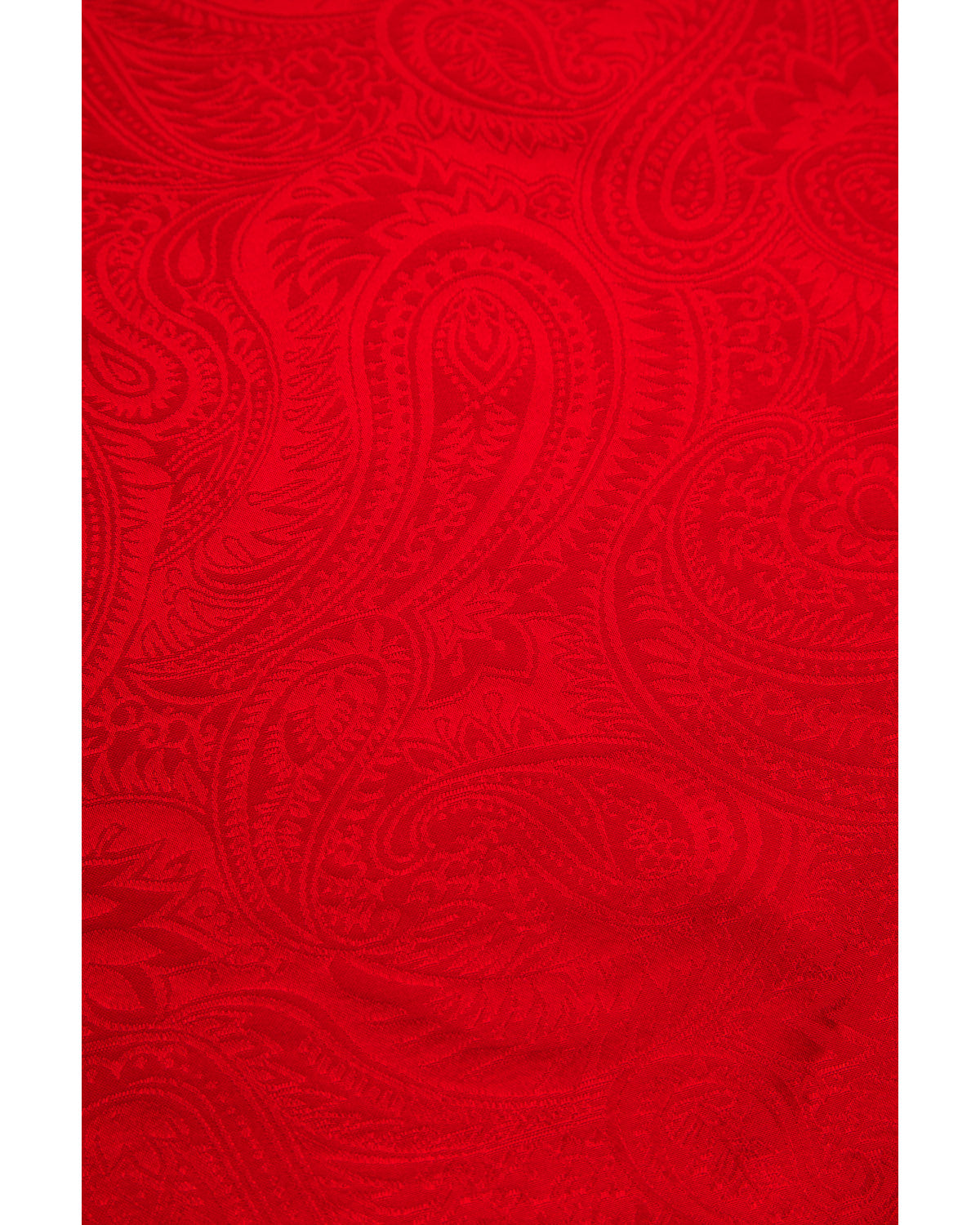 Men's Red Silk Jacquard Scarf