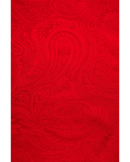 Men's Red Silk Jacquard Scarf