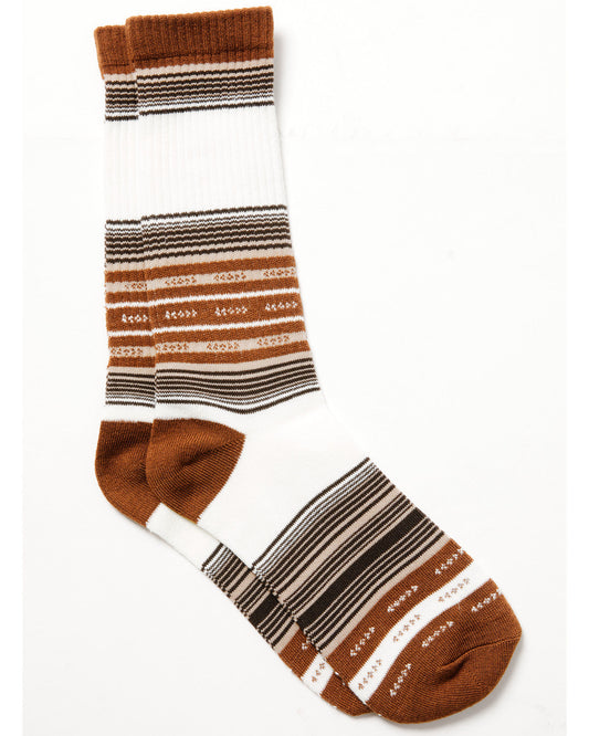 Men's Rio Southwester Stripe Print Crew Socks