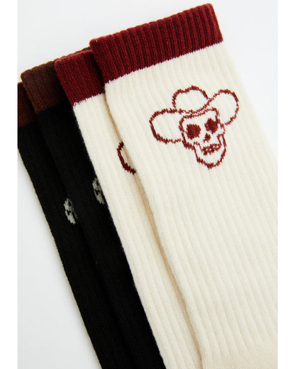 Men's Scorpion Skull Crew Socks - 2 Pack