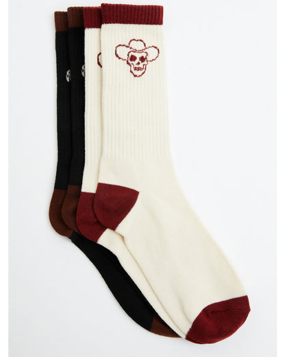 Men's Scorpion Skull Crew Socks - 2 Pack