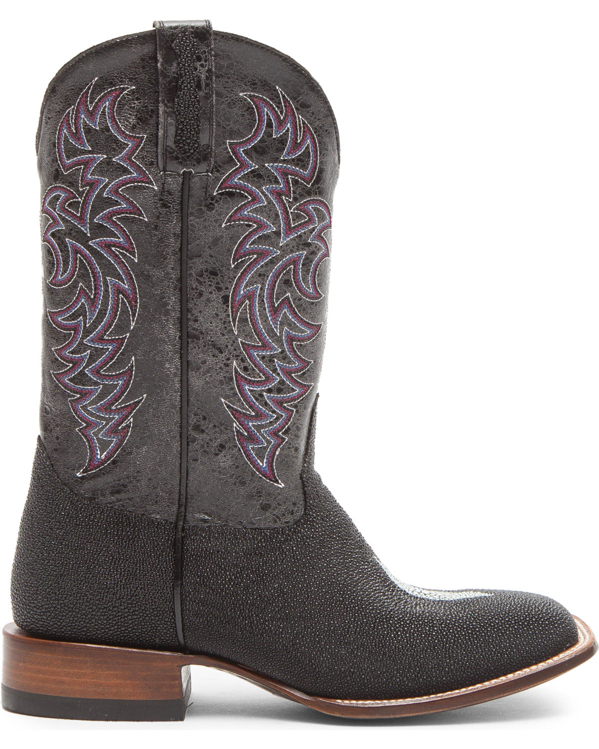 Men's Exotic Stingray Western Boots - Broad Square Toe