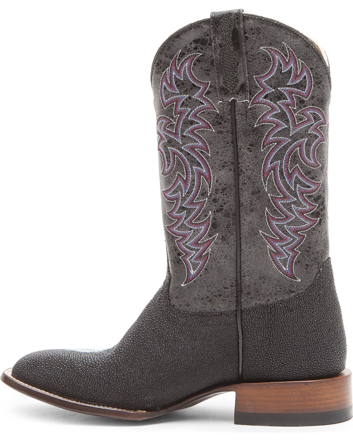 Men's Exotic Stingray Western Boots - Broad Square Toe